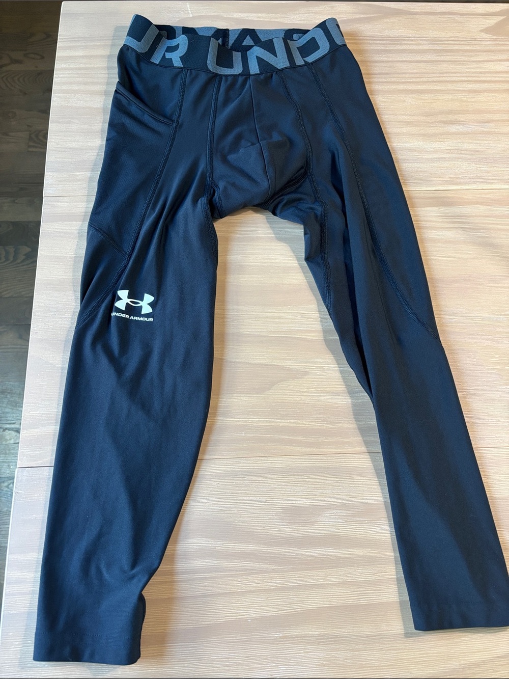 Under Armour Black Men’s Compression Tights with Logo Waistband
